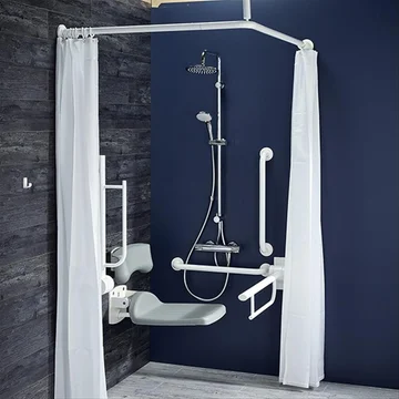 Armitage Shanks Contour-21 Doc-M Pack with Exposed Shower Valve and Shower Kit - White Rails
