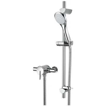 Bristan Sonique-3 Thermostatic Shower Mixer with Exposed Valve and Adjustable Slide Rail Kit