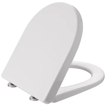 Joseph Miles Unique White Soft Close Toilet Seat - Top Fixing - Image