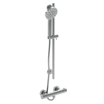 Saneux COS 1-Way Chrome Thermostatic Bar Valve with Slider Rail and Multi-Function Handset - Image