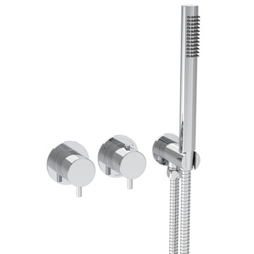 Saneux Cos 2-Way Concealed Thermostatic Shower Ring Valve Kit with Handset and Handles