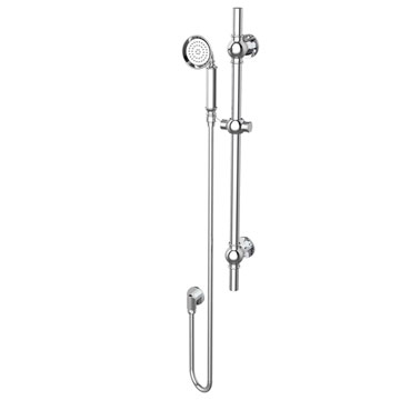 Saneux Cromwell Traditional Slide Rail Kit with Handset Hose and Outlet Elbow - SKCR01