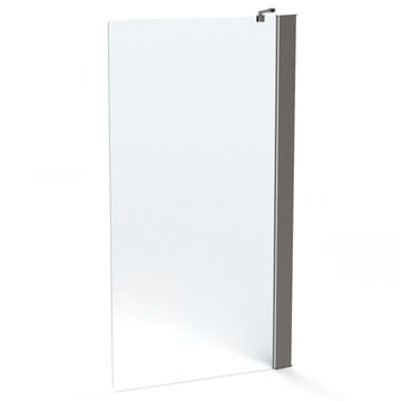Roman Haven6 Polished Chrome Power Shower Fixed Bath Screen - Single Panel - 800 x 1467mm