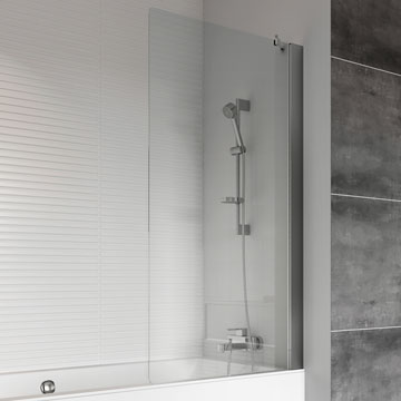 Roman Haven-6 Reversible Power Shower Fixed Bath Screen - Single Panel - H2D11CS