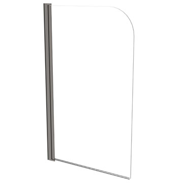 Roman Haven6 Polished Chrome Curved Pivoting Bath Screen 820 x 1362mm