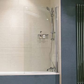 Roman Haven-8 Reversible Straight Pivot Bath Screen - 835 x 1500mm