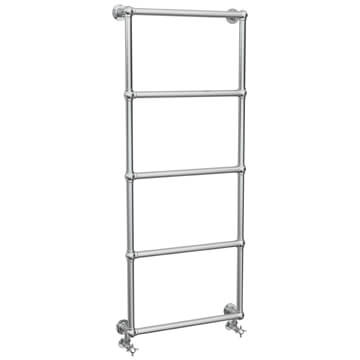 Vogue Ballerina Wall-Mounted Traditional Chrome Towel Rail - Brass - 1575mm Height