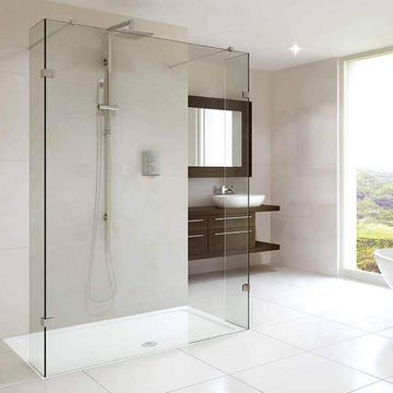 Aqata Spectra SP450 Double Entry Shower Screen With Fixed Return Panel - Image