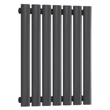 Reina Neval Contemporary Tubular Column Anthracite Radiator 600mm High - Aluminium