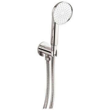 Crosswater MPRO Industrial Chrome Shower Handset with Hose and Wall Outlet