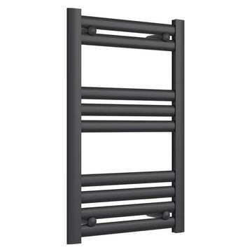 Reina Anita Straight Anthracite Heated Towel Rail - 530 x 835mm - Aluminium