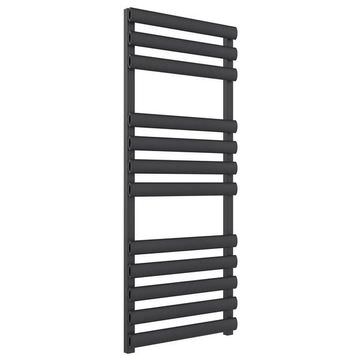 Reina Veroli Tubular Tubes Designer Anthracite Heated Towel Rail - 480mm Wide - Aluminium