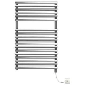 Zehnder Ovida Bow Traffic Chrome Straight Electric Towel Rail - Steel