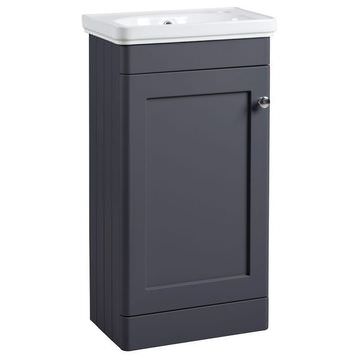 Tavistock Marston Floorstanding Traditional Matt Dark Grey Cloakroom Vanity Unit