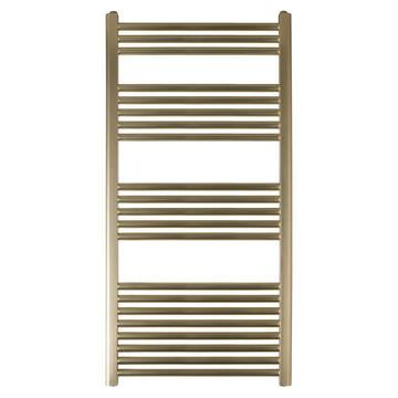 QS Basics VOX Vertical Brushed Brass Towel Rail 600mm Wide - Steel
