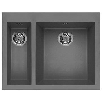 Reginox Quadra-150 Titanium Metaltek Granite Inset Kitchen Sink with Tap Wing - 1.5 Bowl