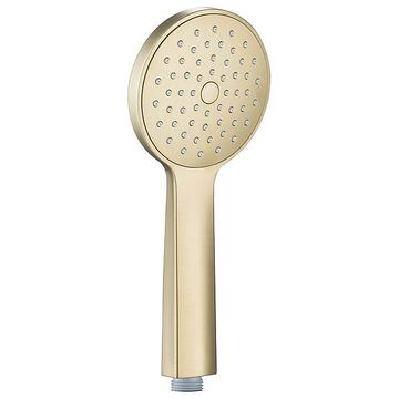 QS Basics VOX Contemporary Round Brushed Brass Shower Handset 105 x 206mm