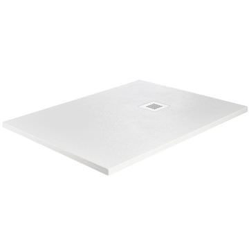 Just Trays Naturals Low-Profile Rectangular Flamborough White Shower Tray - 1700 x 800mm