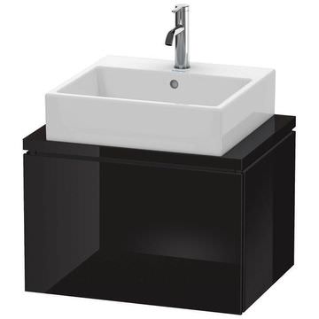 Duravit L-Cube Wall Hung Countertop Gloss Black Vanity Unit - 1 Drawer
