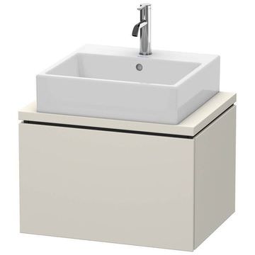 Duravit L-Cube Wall Hung Countertop Matt Taupe Vanity Unit - Single Drawer