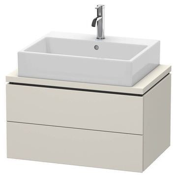 Duravit L-Cube Wall Hung Matt Taupe Compact Countertop Vanity Unit for Console