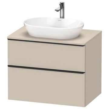 Duravit D-Neo Wall Hung Countertop Taupe Vanity Unit with Handles  - Two Drawer