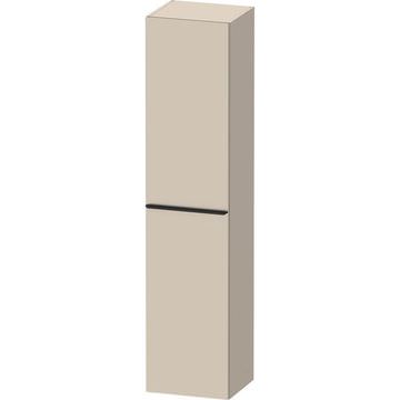 Duravit D-Neo Wall Hung Taupe Tall Bathroom Cabinet with Handle 400 x 1760mm