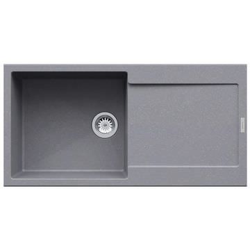 Clearwater Carina Croma Finish Granite Kitchen Sink with Drainer 1000 x 500mm - One Bowl