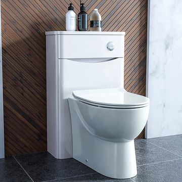 Joseph Miles Bella Back To Wall Gloss White Toilet Furniture Unit - 500 x 790mm