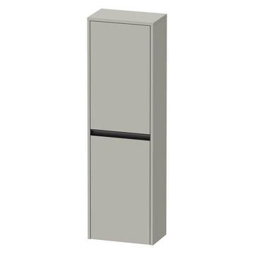 Duravit Ketho2 Wall Hung Concrete Matt Grey Tall Bathroom Cabinet with Handle
