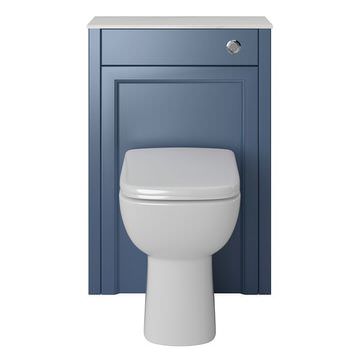 Heritage Caversham Maritime Blue Back-To-Wall Traditional Toilet Unit - 590 x 864mm