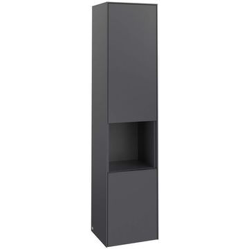 Villeroy And Boch Subway 3.0 Graphite Open Shelf Wall Hung Tall Boy Unit - 400 x 1710mm