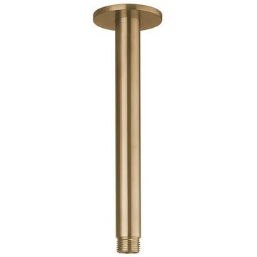 Crosswater 3ONE6 Contemporary Round Brushed Brass Shower Arm - Ceiling Mounted