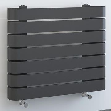 Kartell K-Rad Denver Horizontal Flat Bar Anthracite Radiator with Curved Edge - Steel