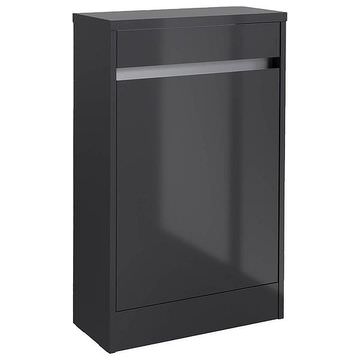 Kartell K-Vit City Contemporary Back To Wall Storm Gloss Grey WC Unit - 494 x 830mm