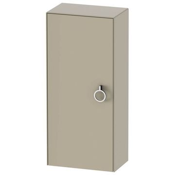 Duravit White Tulip Wall-Hung Taupe Satin Matt Semi-Tall Cabinet with Ring Handle - 1 Door