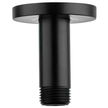 Niagara Equate Contemporary Round Matt Black Shower Arm - Ceiling or Wall-Mounted