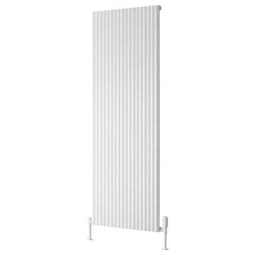 Reina Delia Vertical White Designer Radiator - Aluminium - Tubular Column Style
