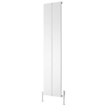 Reina Larga Vertical Flat Panel White Designer Radiator 1800mm High - Aluminium