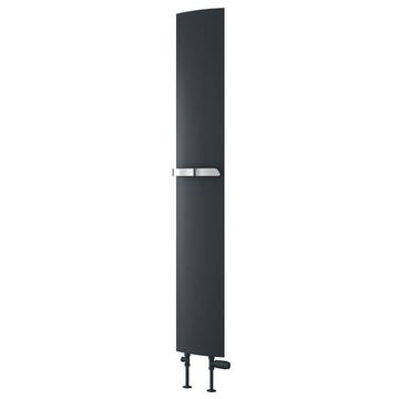 Reina Picoli Vertical Flat Panel Anthracite Designer Radiator 280mm Wide - Aluminium
