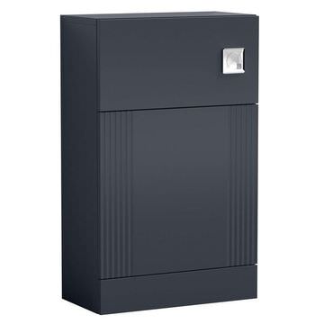 Nuie Deco Fluted Back-To-Wall Soft Black WC Unit - 500 x 810mm