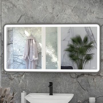 Rak Picture Soft LED Illuminated Mirror With Touch Sensor Nickel