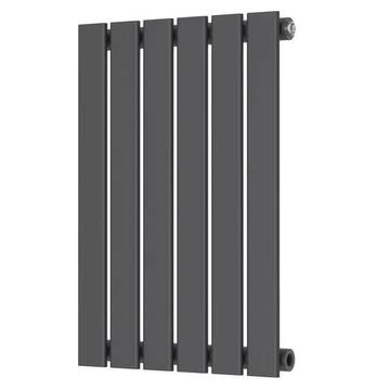 Joseph Miles Bravo Horizontal Contemporary Flat Bar Anthracite Radiator 600mm High - Steel