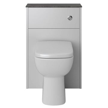 Heritage Lynton Dove Grey Back-To-Wall Traditional Toilet Furniture Unit - 550 x 810mm