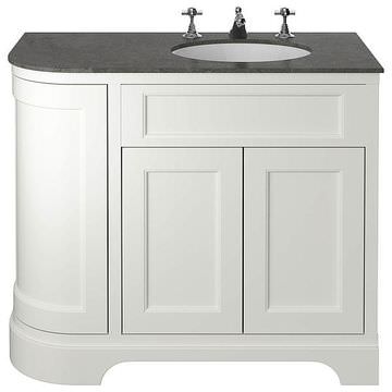 Heritage Wilton Traditional Curved Corner Chantilly Vanity Unit - 1010 x 837mm