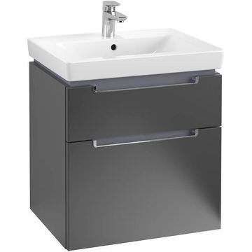 Villeroy And Boch Subway 2.0 Wall Hung Matt Black Vanity Unit - 2 Drawers