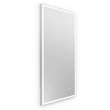 Origins Living Tate Light Rectangular LED Mirror 400 x 800mm - Polished Chrome Aluminium Frame