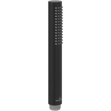 Villeroy And Boch Verve Round Matt Black Slim Shower Handset