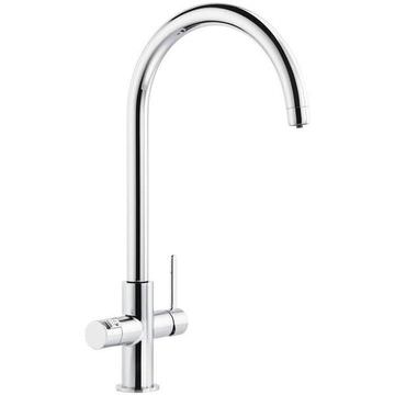 Abode Prothia 3 In 1 Swan Spout Chrome Slimline Kitchen Mixer Tap