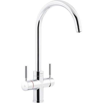 Abode Prostream 3 In 1 Swan Spout Monobloc Urban Chrome Kitchen Sink Mixer Tap